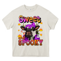 Cream sweet and spooky halloween cow Heavy Core Tee - Jasminsmagicworld