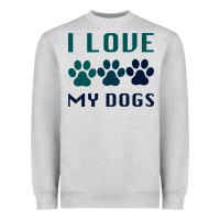 Heather Grey i love my dogs Heavyweight Sweatshirt - Bettercallsaul
