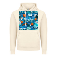 Vintage Artic winter frosty coffee cups and snow seamless pattern bbs Vintage Hoodie - BundleAndBundleShop