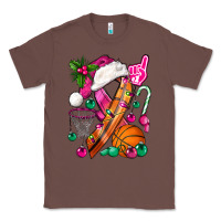 Chestnut Pink Christmas Breast Cancer Ribbon Basketball Classic Tee - BundleAndBundleShop