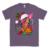 Lavender Pink Christmas Breast Cancer Ribbon Basketball Classic Tee - BundleAndBundleShop