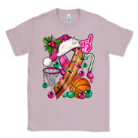 Lilac Pink Christmas Breast Cancer Ribbon Basketball Classic Tee - BundleAndBundleShop