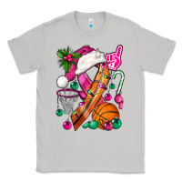 Moon Dust Pink Christmas Breast Cancer Ribbon Basketball Classic Tee - BundleAndBundleShop
