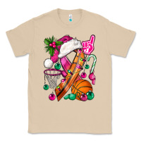 Mushroom Pink Christmas Breast Cancer Ribbon Basketball Classic Tee - BundleAndBundleShop