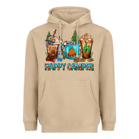 Mushroom Happy Camper Coffee Cups Heavyweight Hoodie - FaDigitalArtStudio
