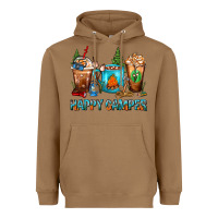 Toasted Coconut Happy Camper Coffee Cups Heavyweight Hoodie - FaDigitalArtStudio
