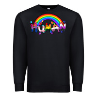 Black Human pride Premium Sweatshirt - FaDigitalArtStudio