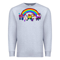 Heather Grey Human pride Premium Sweatshirt - FaDigitalArtStudio