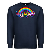 Navy Human pride Premium Sweatshirt - FaDigitalArtStudio