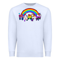 White Human pride Premium Sweatshirt - FaDigitalArtStudio