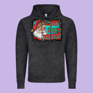 Ho Ho Howdy With Santa Vintage Hoodie Designed By Ranaportraitstore