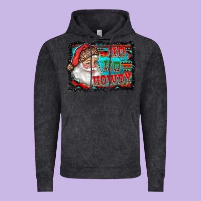Ho Ho Howdy With Santa Vintage Hoodie Designed By Ranaportraitstore