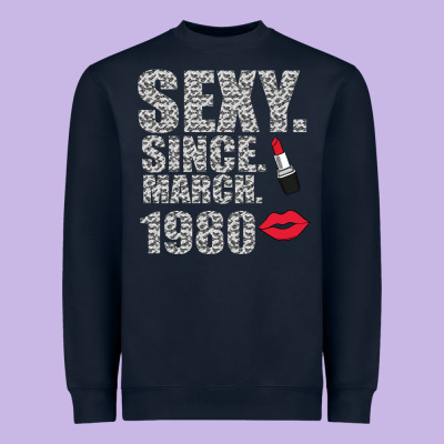 Sexy Since March 1980 Heavyweight Sweatshirt Designed By Bettercallsaul