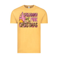 Vintage Mustard Dreaming Of A Pink Christmas Vintage Tee - BundleAndBundleShop
