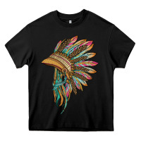 Black indian leopard headdress Heavy Core Tee - BarkalooDesign
