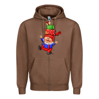 Chestnut cute christmas gnome Zipper Hoodie - CowGirlArtShop