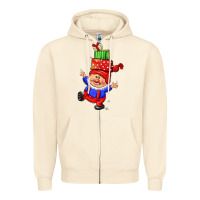 Sandshell cute christmas gnome Zipper Hoodie - CowGirlArtShop