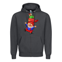 Smoke cute christmas gnome Zipper Hoodie - CowGirlArtShop