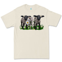 Bone baby sheeps with daisies Premium Tee - LillyAllenDesigns