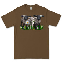 Cacao baby sheeps with daisies Premium Tee - LillyAllenDesigns