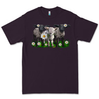 Plum baby sheeps with daisies Premium Tee - LillyAllenDesigns