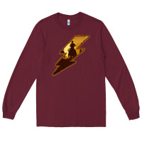 Burgundy Cowboy Sunset Lightning Long Sleeve Tee - Bettercallsaul