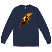 Navy Cowboy Sunset Lightning Long Sleeve Tee - Bettercallsaul