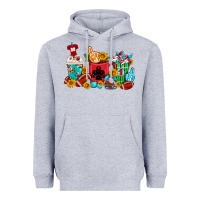 Heather Grey Coffee And American Football Coffee Cups Heavyweight Hoodie - FaDigitalArtStudio