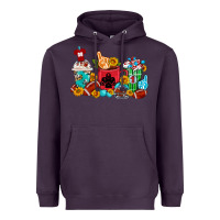 Plum Coffee And American Football Coffee Cups Heavyweight Hoodie - FaDigitalArtStudio