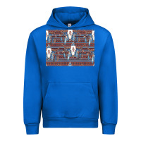 Cobalt Bull Skull Pattern Urban Hoodie - CowhideDigitalArt