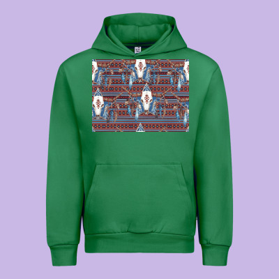 Bull Skull Pattern Urban Hoodie Designed By Cowhidedigitalart
