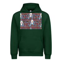 Forest Green Bull Skull Pattern Urban Hoodie - CowhideDigitalArt