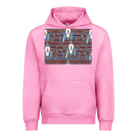 Fuchsia Pink Bull Skull Pattern Urban Hoodie - CowhideDigitalArt