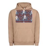Pigment Burro Bull Skull Pattern Urban Hoodie - CowhideDigitalArt