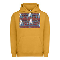 Pigment Peanut Butter Bull Skull Pattern Urban Hoodie - CowhideDigitalArt