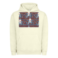 Pigment Pistachio Bull Skull Pattern Urban Hoodie - CowhideDigitalArt