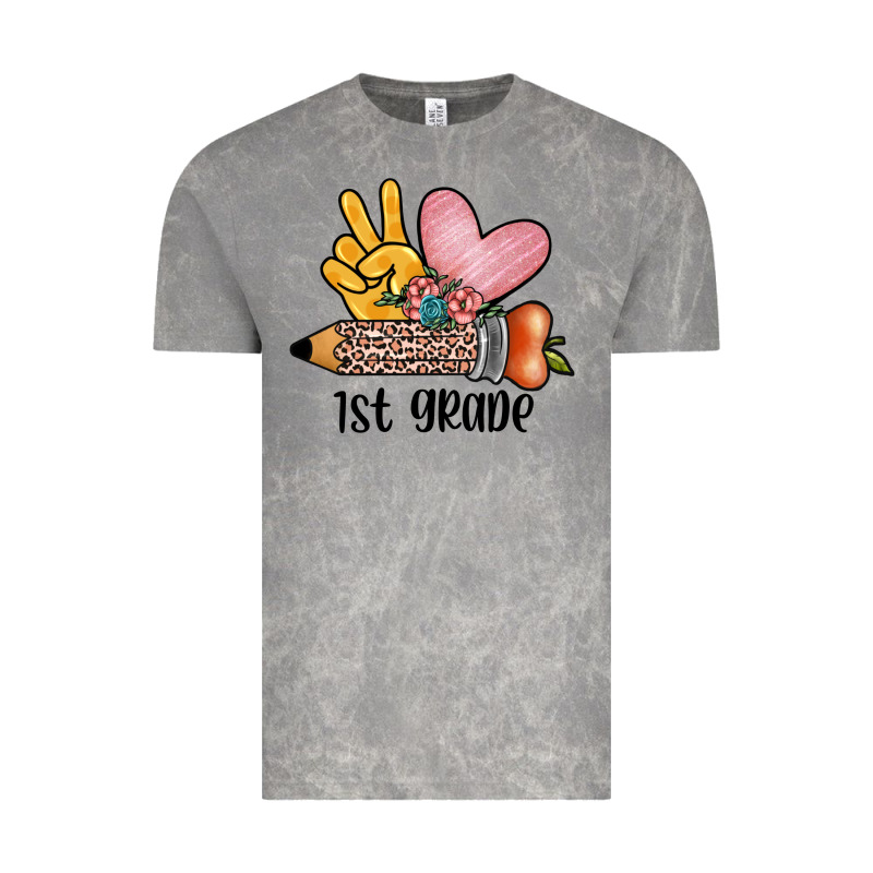 Peace Love 1st Grade Vintage Tee by JahusDesignShop | Teevron