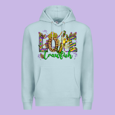 Love Crawfish Mardi Gras Olivia Premium Hoodie Designed By Oliviacreatesart