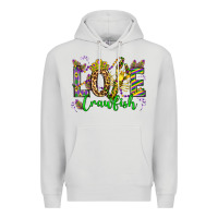 Dove Grey love crawfish mardi gras olivia Premium Hoodie - OliviaCreatesArt