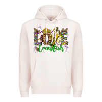 Pale Pink love crawfish mardi gras olivia Premium Hoodie - OliviaCreatesArt