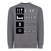 Storm Tax Day Eat Sleep Do Taxes Repeat Gift Heavyweight Sweatshirt - Bettercallsaul
