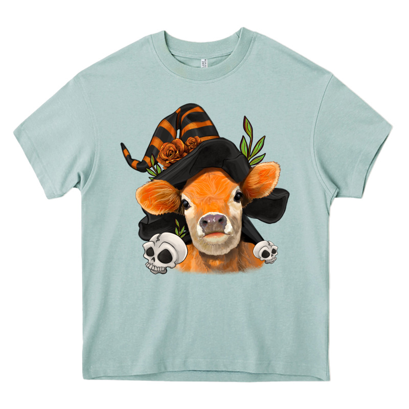 Halloween Witch Cow Heavy Core Tee by Jasminsmagicworld | Teevron