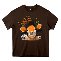 Chocolate Brown halloween witch cow Heavy Core Tee - Jasminsmagicworld