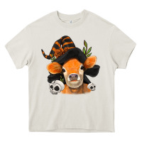 Cream halloween witch cow Heavy Core Tee - Jasminsmagicworld
