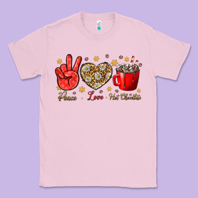 Peace Love Hot Chocolate Classic Tee Designed By Bundleandbundleshop