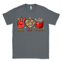 Charcoal Heather Peace Love Hot Chocolate Classic Tee - BundleAndBundleShop