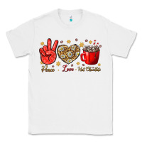 White Peace Love Hot Chocolate Classic Tee - BundleAndBundleShop