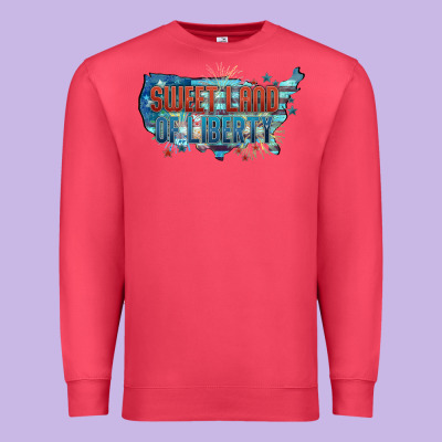 Sweet Land Of Liberty Premium Sweatshirt Designed By Fadigitalartstudio