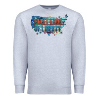 Heather Grey Sweet land of liberty Premium Sweatshirt - FaDigitalArtStudio