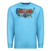 Ocean Blue Sweet land of liberty Premium Sweatshirt - FaDigitalArtStudio